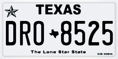 TX license plate DRO8525