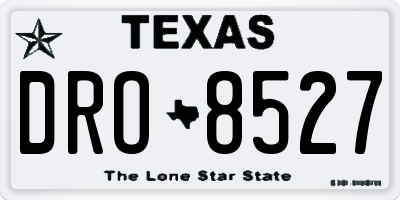 TX license plate DRO8527