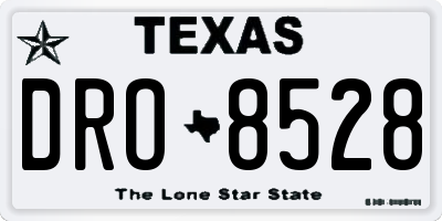 TX license plate DRO8528
