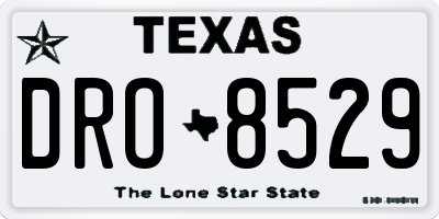 TX license plate DRO8529