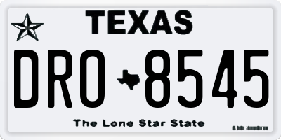 TX license plate DRO8545