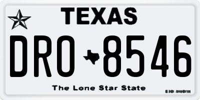 TX license plate DRO8546