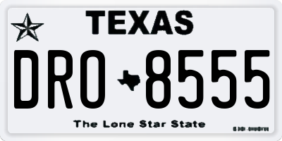TX license plate DRO8555