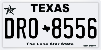 TX license plate DRO8556