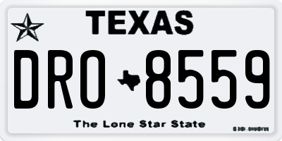 TX license plate DRO8559