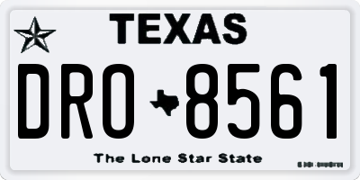 TX license plate DRO8561