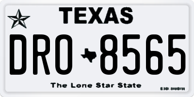 TX license plate DRO8565