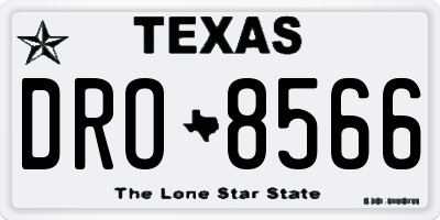 TX license plate DRO8566