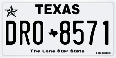 TX license plate DRO8571