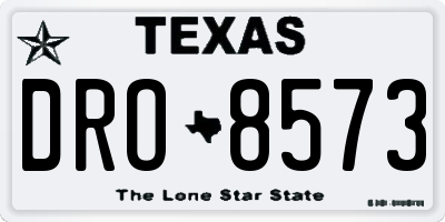 TX license plate DRO8573