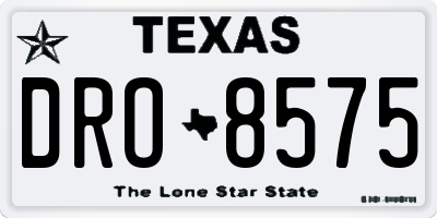 TX license plate DRO8575