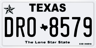 TX license plate DRO8579