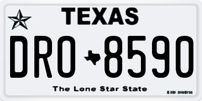 TX license plate DRO8590