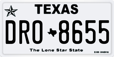 TX license plate DRO8655