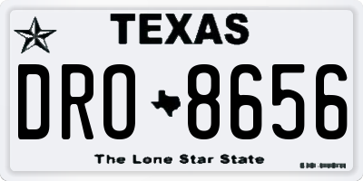 TX license plate DRO8656