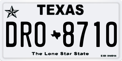 TX license plate DRO8710