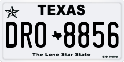 TX license plate DRO8856
