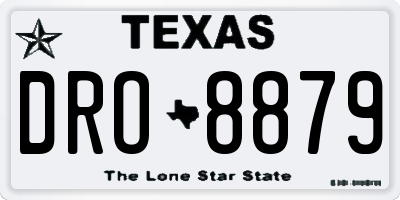 TX license plate DRO8879