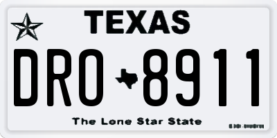 TX license plate DRO8911