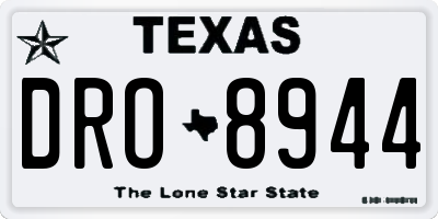 TX license plate DRO8944