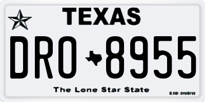 TX license plate DRO8955