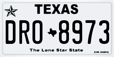 TX license plate DRO8973