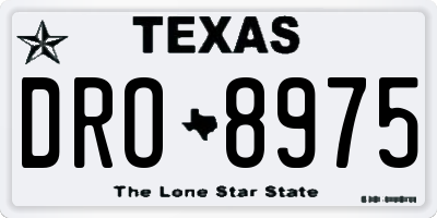 TX license plate DRO8975