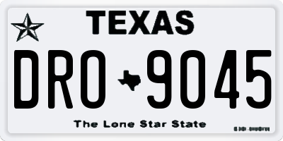 TX license plate DRO9045