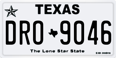 TX license plate DRO9046