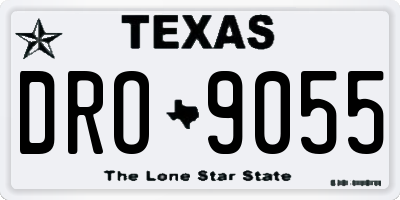 TX license plate DRO9055