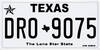 TX license plate DRO9075