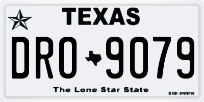 TX license plate DRO9079