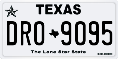 TX license plate DRO9095