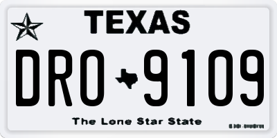 TX license plate DRO9109