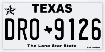 TX license plate DRO9126