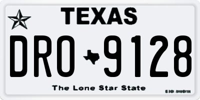TX license plate DRO9128