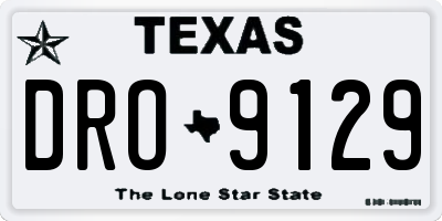 TX license plate DRO9129