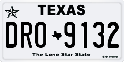 TX license plate DRO9132