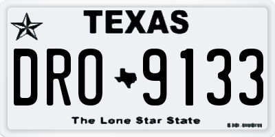 TX license plate DRO9133