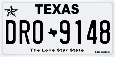 TX license plate DRO9148
