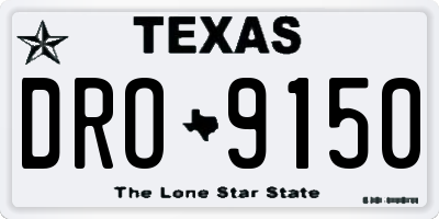 TX license plate DRO9150