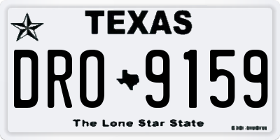 TX license plate DRO9159