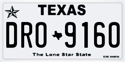 TX license plate DRO9160
