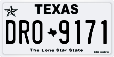 TX license plate DRO9171