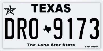 TX license plate DRO9173