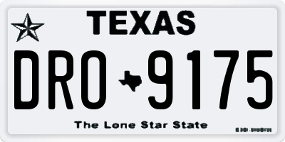 TX license plate DRO9175