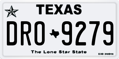 TX license plate DRO9279