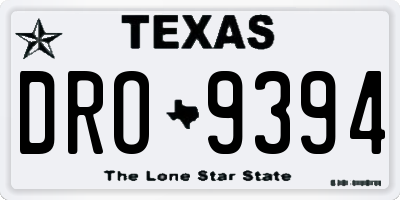 TX license plate DRO9394