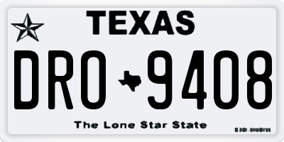 TX license plate DRO9408