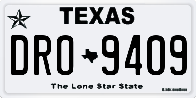 TX license plate DRO9409